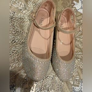 Link Kids Sparkly Gold Dress Shoes